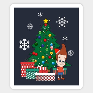 Jimmy Neutron Around The Christmas Tree Sticker